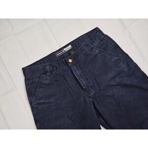 Carhartt Canvas Pants Men's 34x30 Blue Relaxed Fit Work Rugged Flex BN2291-M